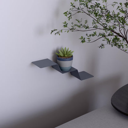 Floating Flower Pot Metal Shelf with 3 Tier Storage