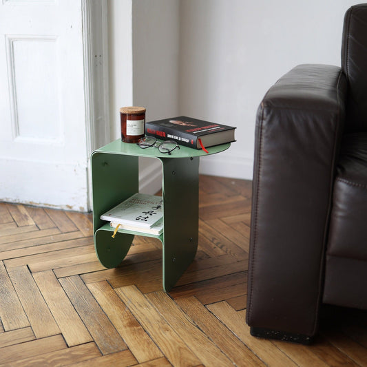 Arc Bedside Table – Coated Steel Edition