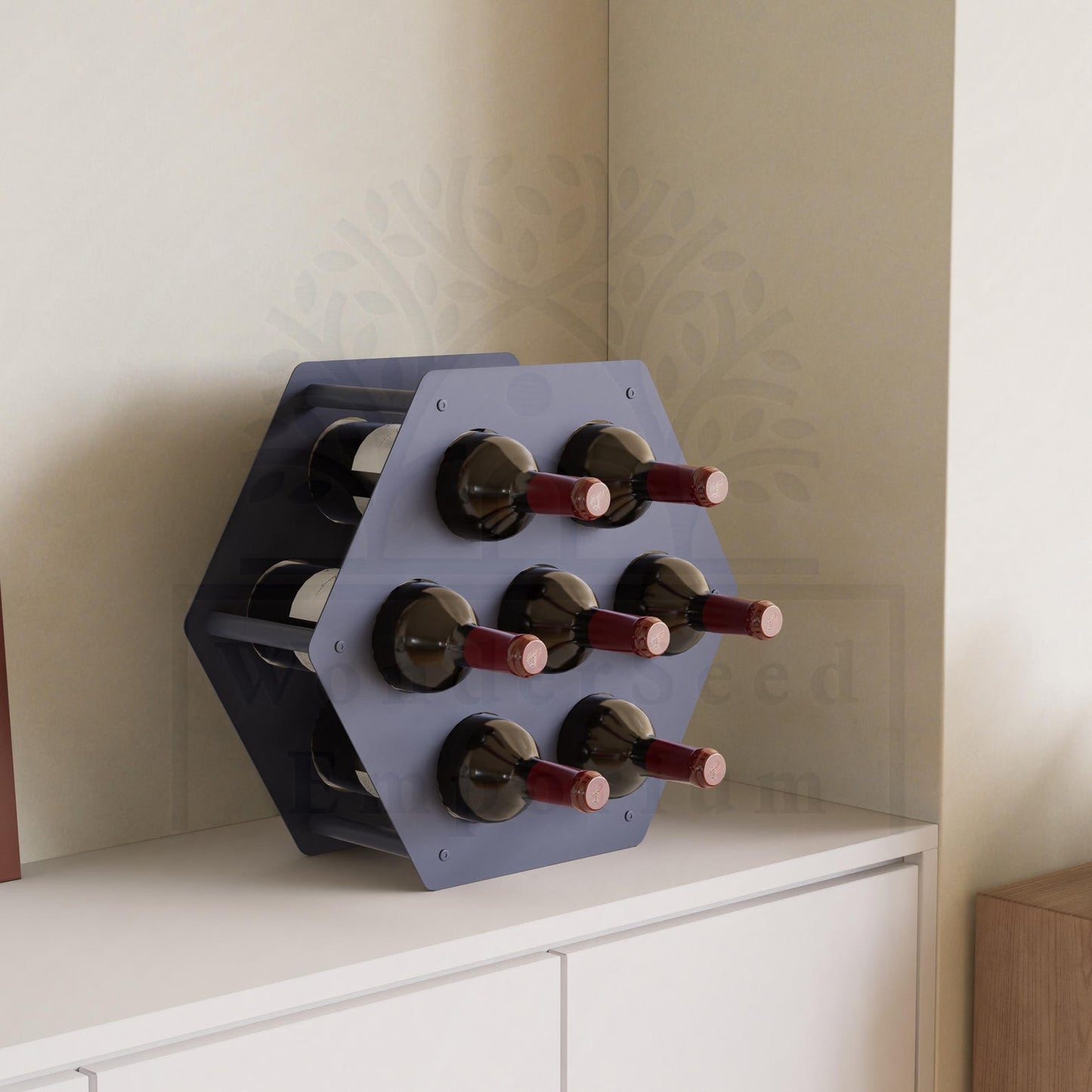 Honeycomb Wine Bottle Metal Holder