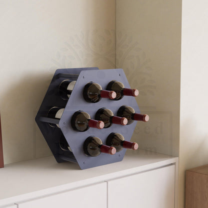 Honeycomb Wine Bottle Metal Holder