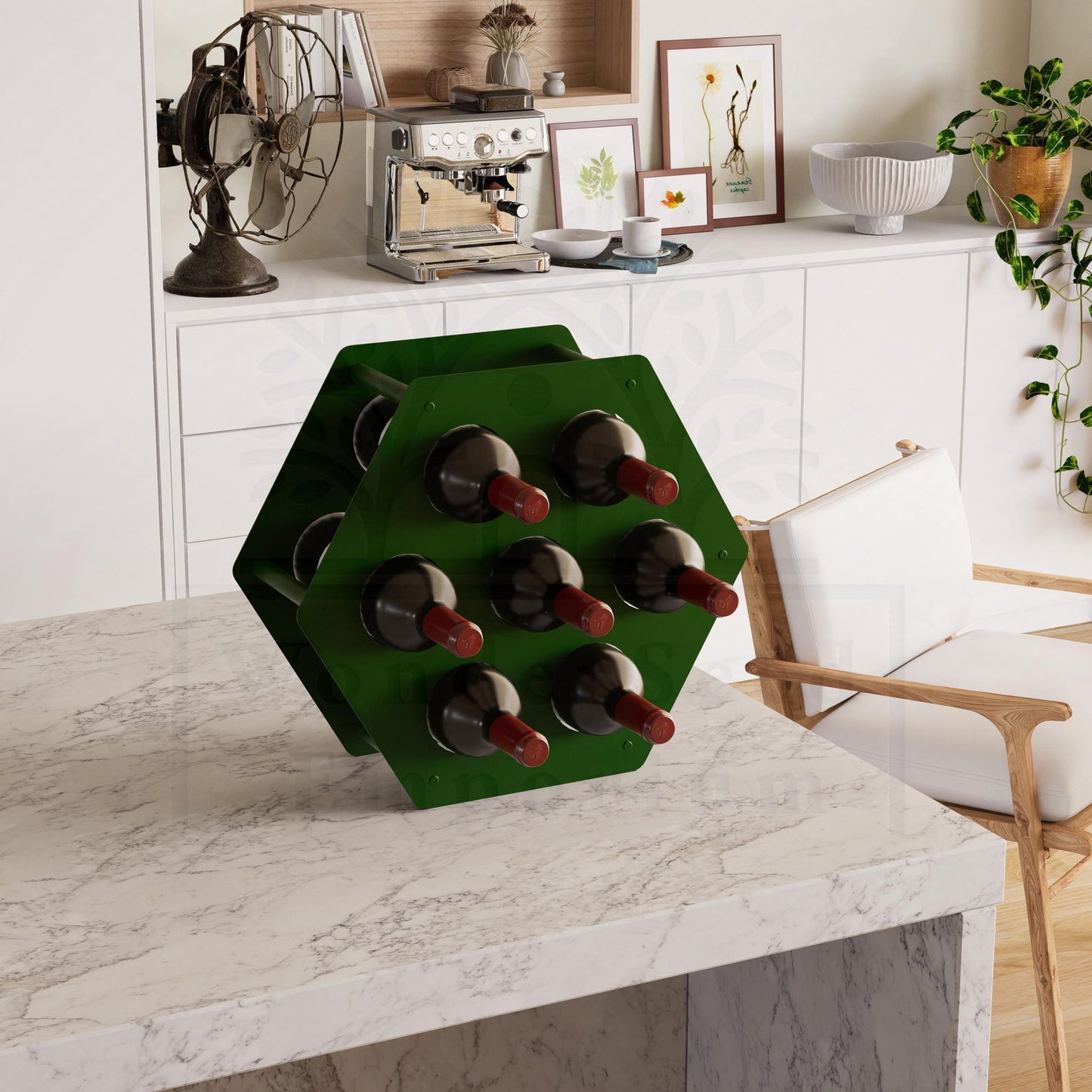 Honeycomb Wine Bottle Metal Holder