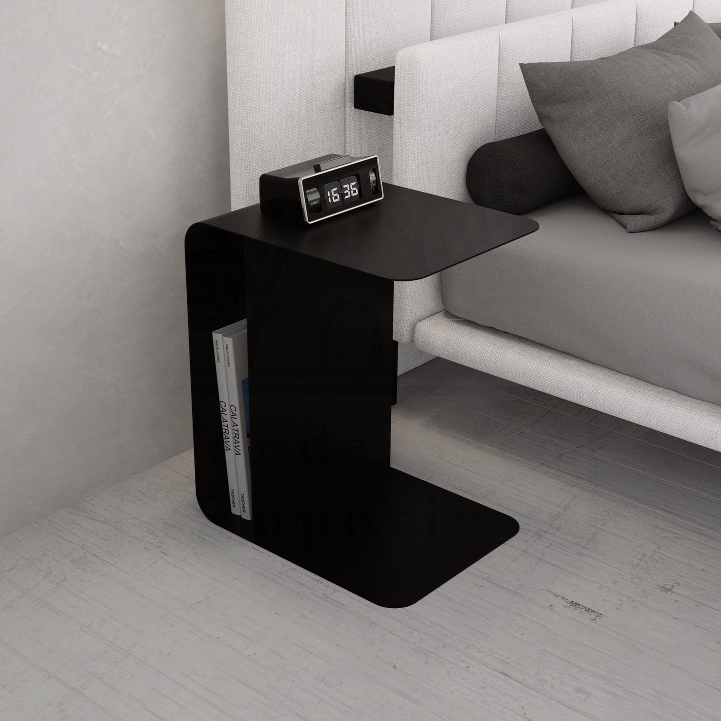 C Side Functional Magazine Holder Metal Table