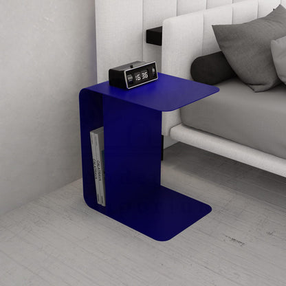 C Side Functional Magazine Holder Metal Table