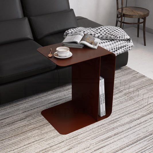 C Side Functional Magazine Holder Metal Table