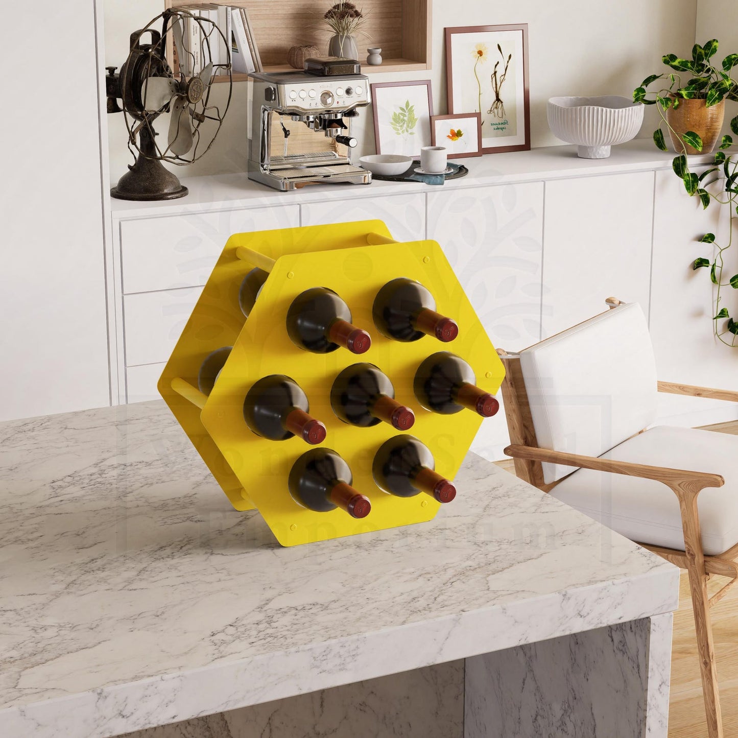 Honeycomb Wine Bottle Metal Holder
