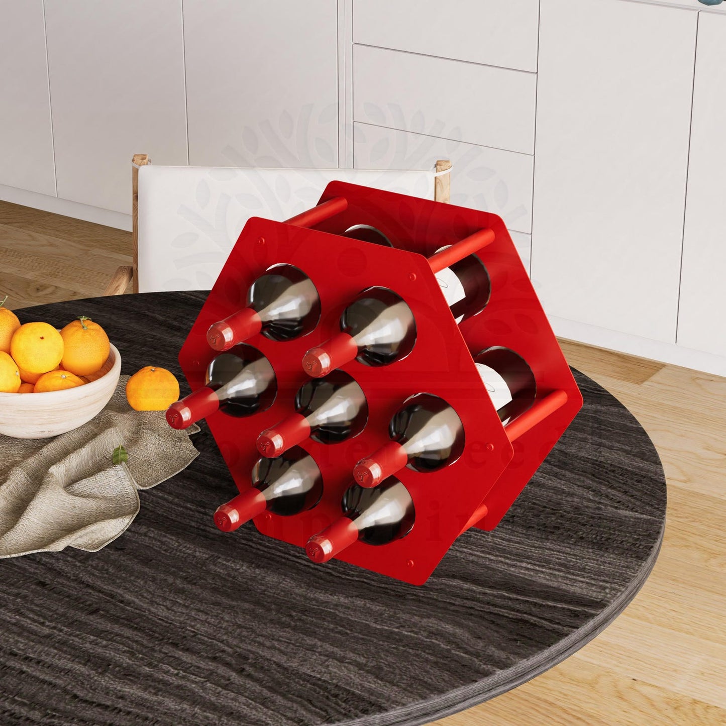 Honeycomb Wine Bottle Metal Holder