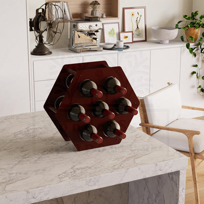 Honeycomb Wine Bottle Metal Holder