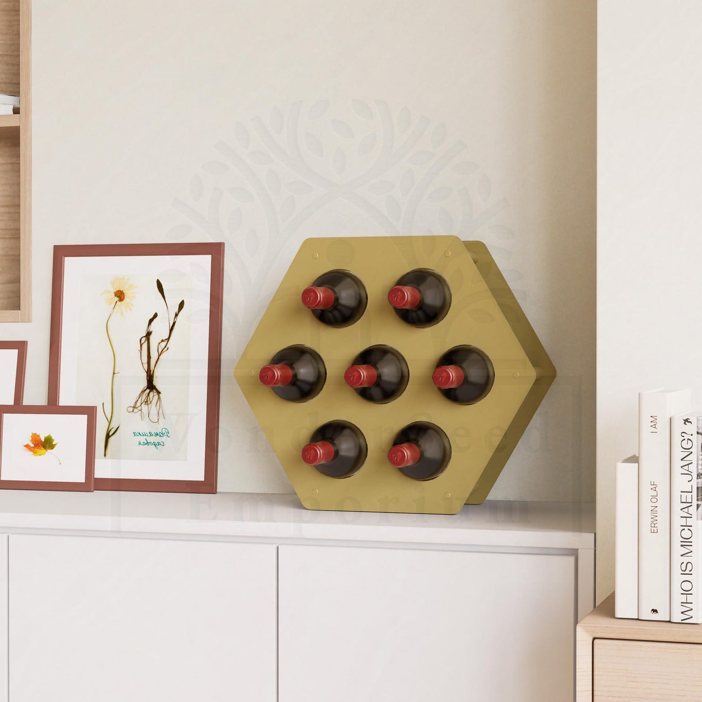 Honeycomb Wine Bottle Metal Holder