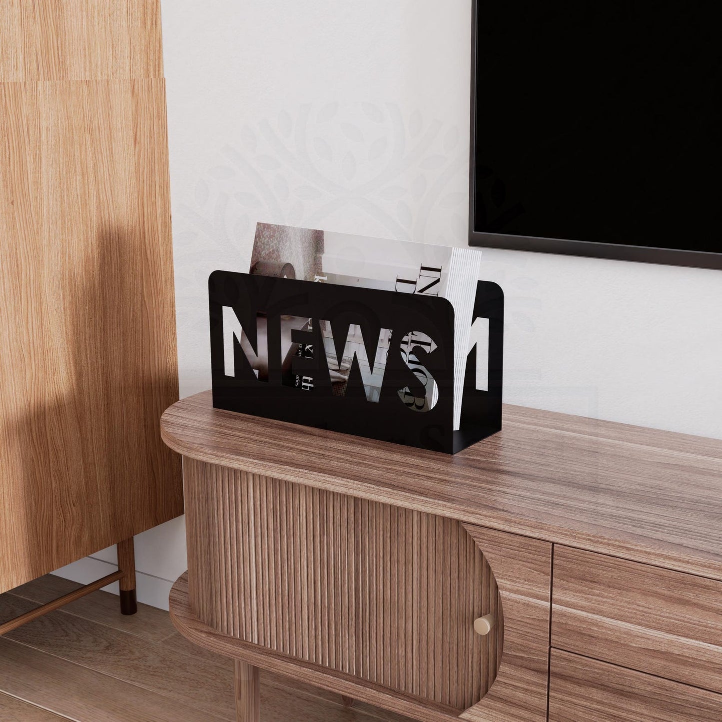 Newspaper and Magazine Rack for Wall
