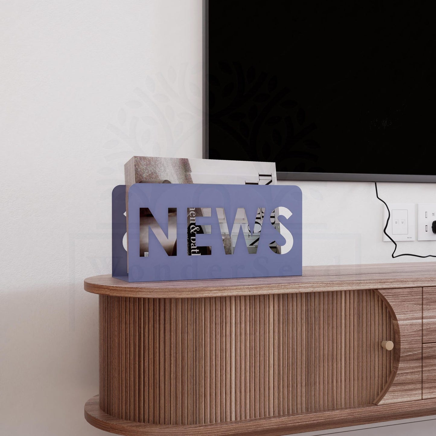Newspaper and Magazine Rack for Wall