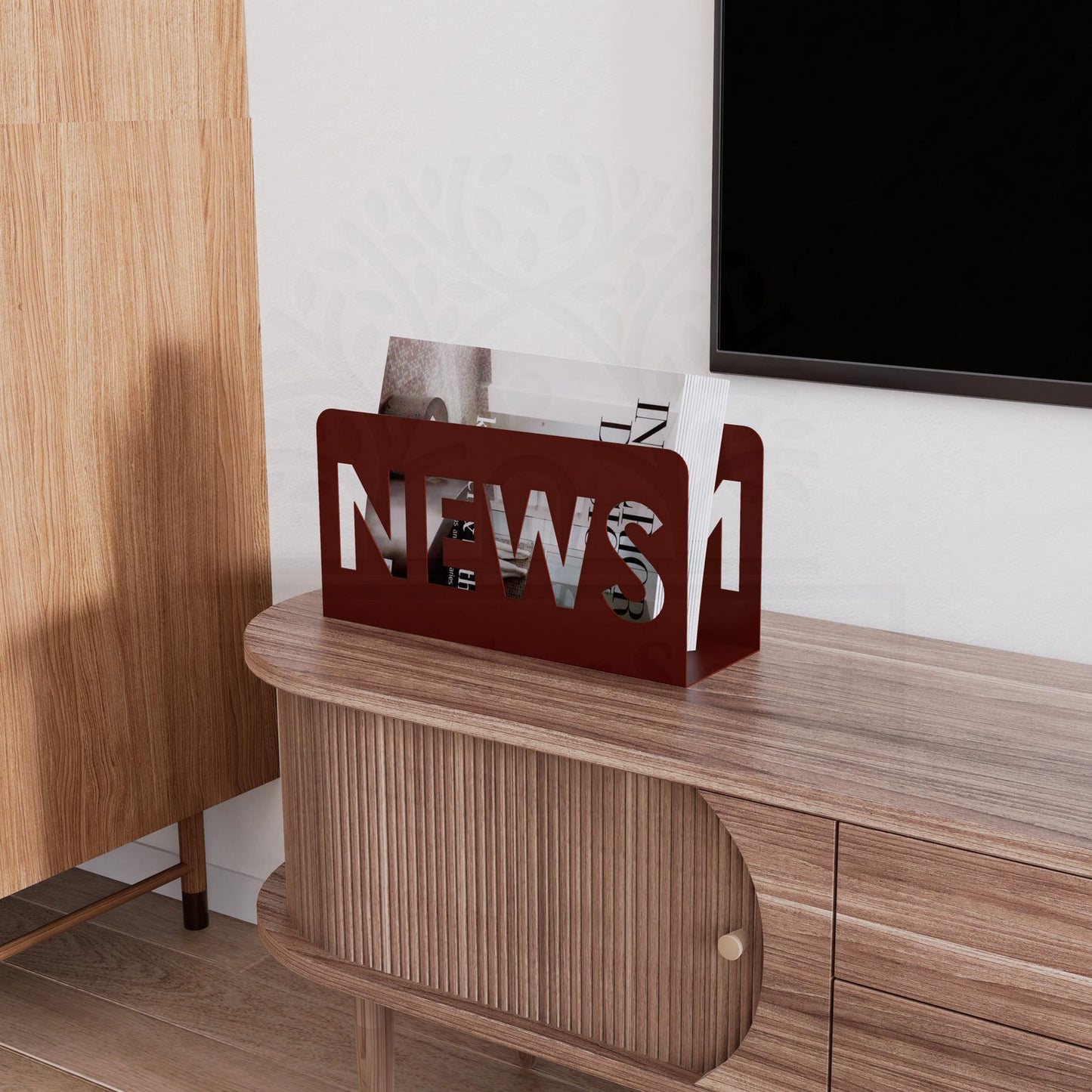 Newspaper and Magazine Rack for Wall