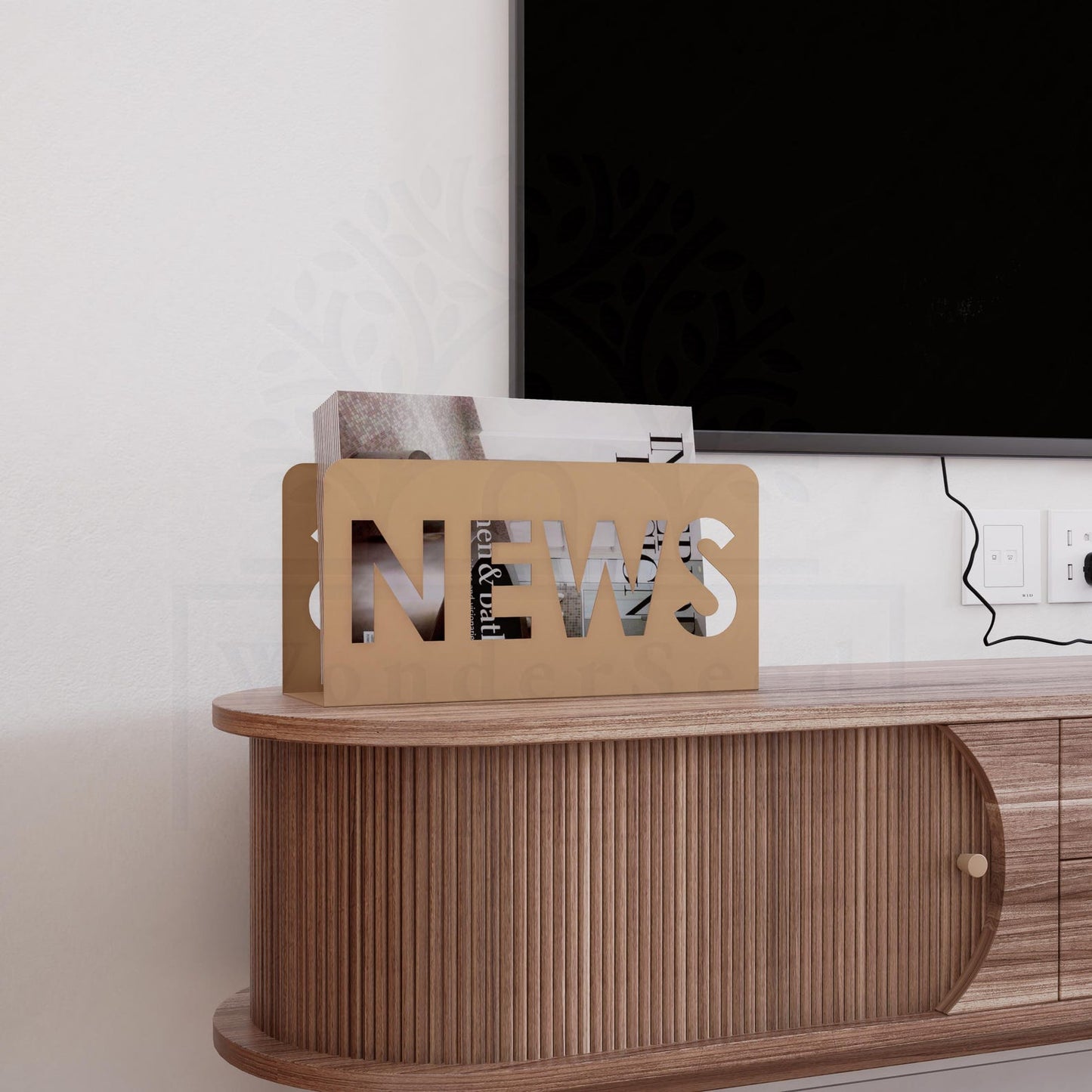 Newspaper and Magazine Rack for Wall