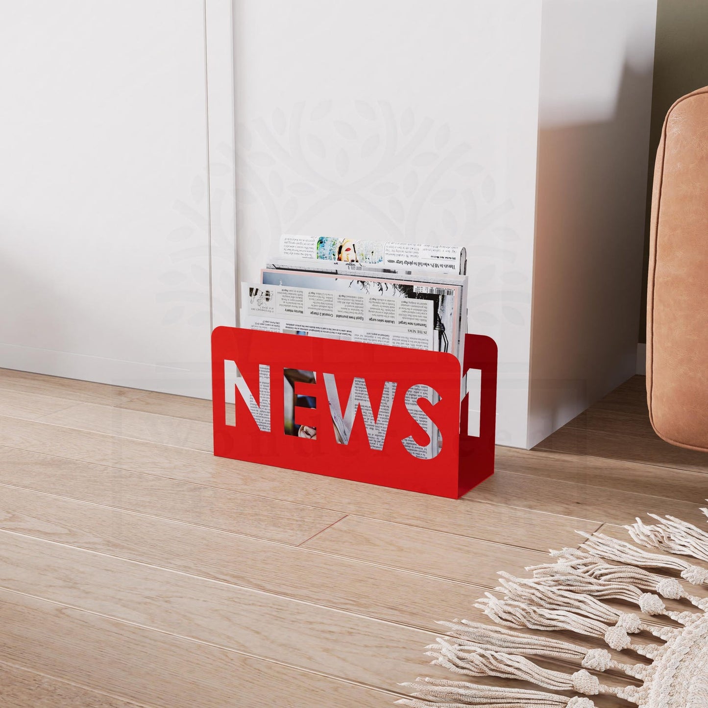 Newspaper and Magazine Rack for Wall