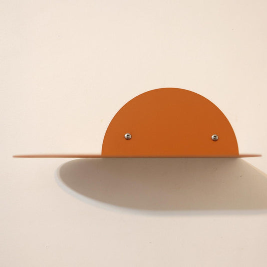 Orange Sunset metal wall shelf