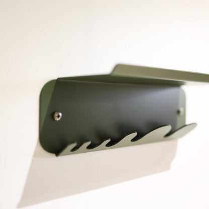 Dark green metal key holder for wall