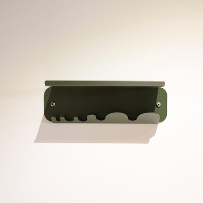 Dark green metal key holder for wall