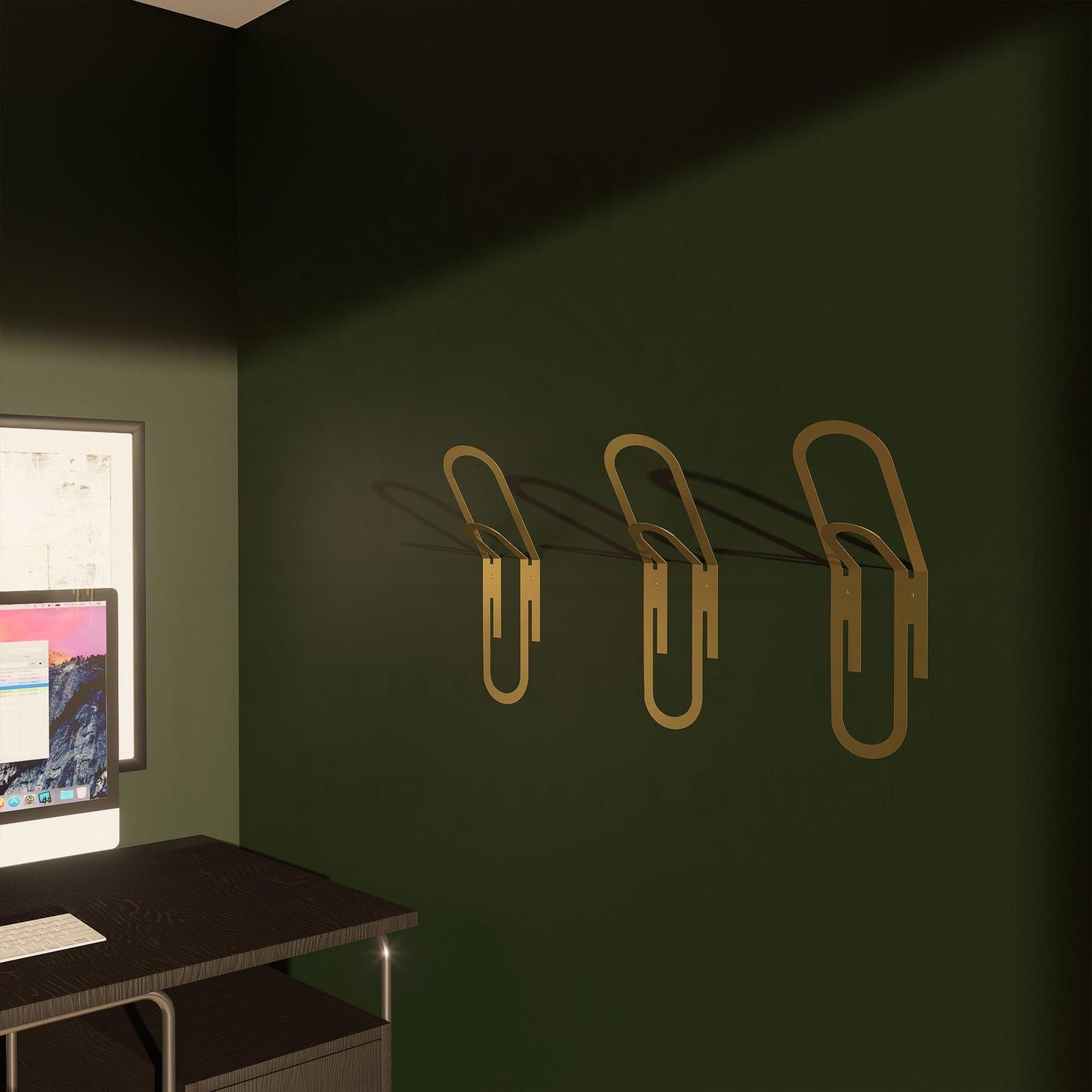 Wall Mounted Paperclip Clothes Hanger