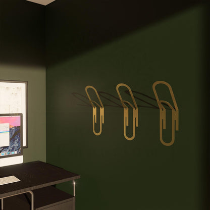 Wall Mounted Paperclip Clothes Hanger