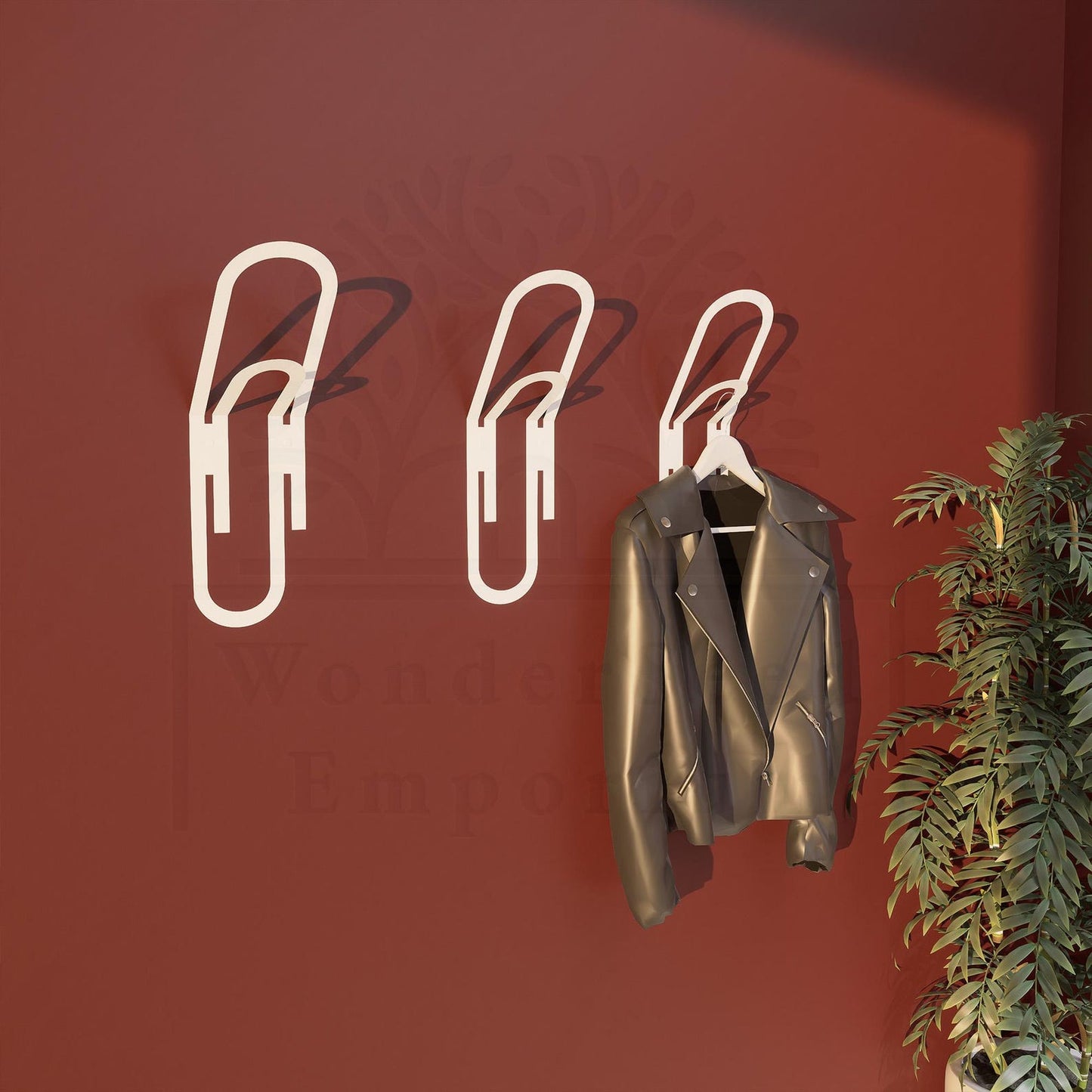Wall Mounted Paperclip Clothes Hanger