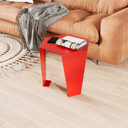 Geometric Single Piece Metal Table