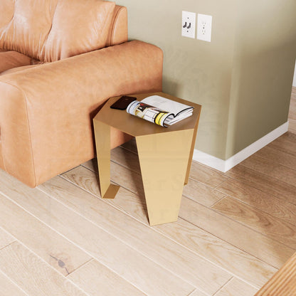 Geometric Single Piece Metal Table