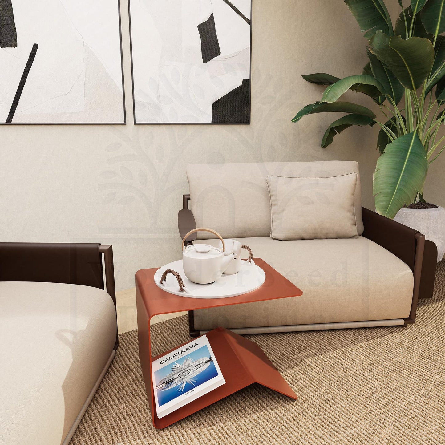Double Sided Modern Metal Coffee Table