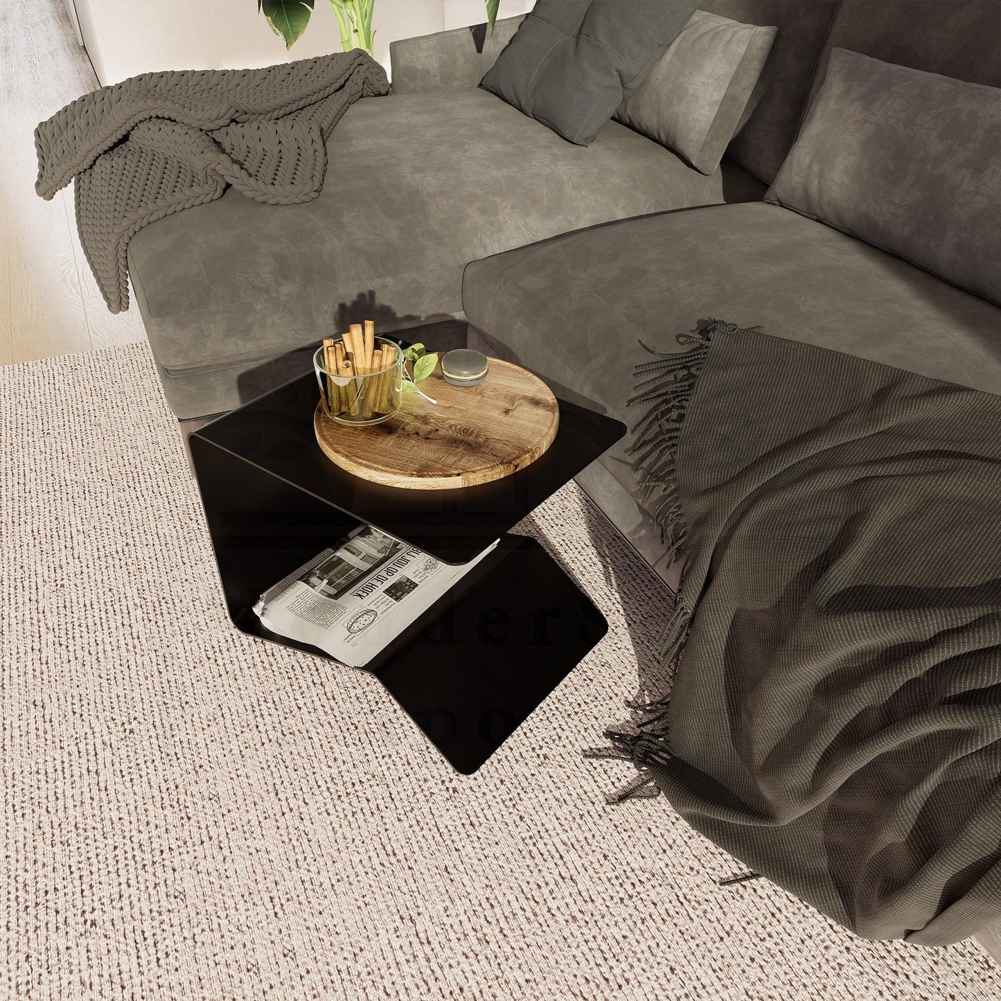 Double Sided Modern Metal Coffee Table