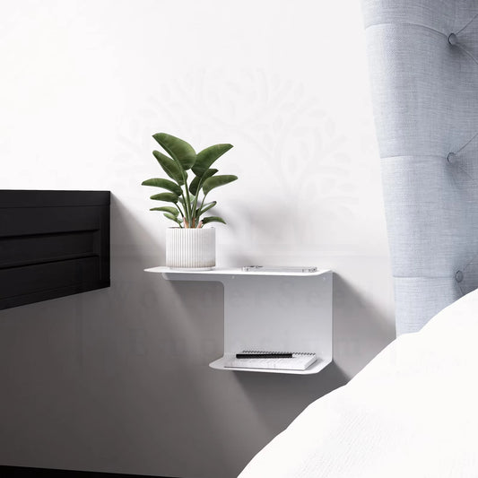 Floating Bedside Metal Shelf