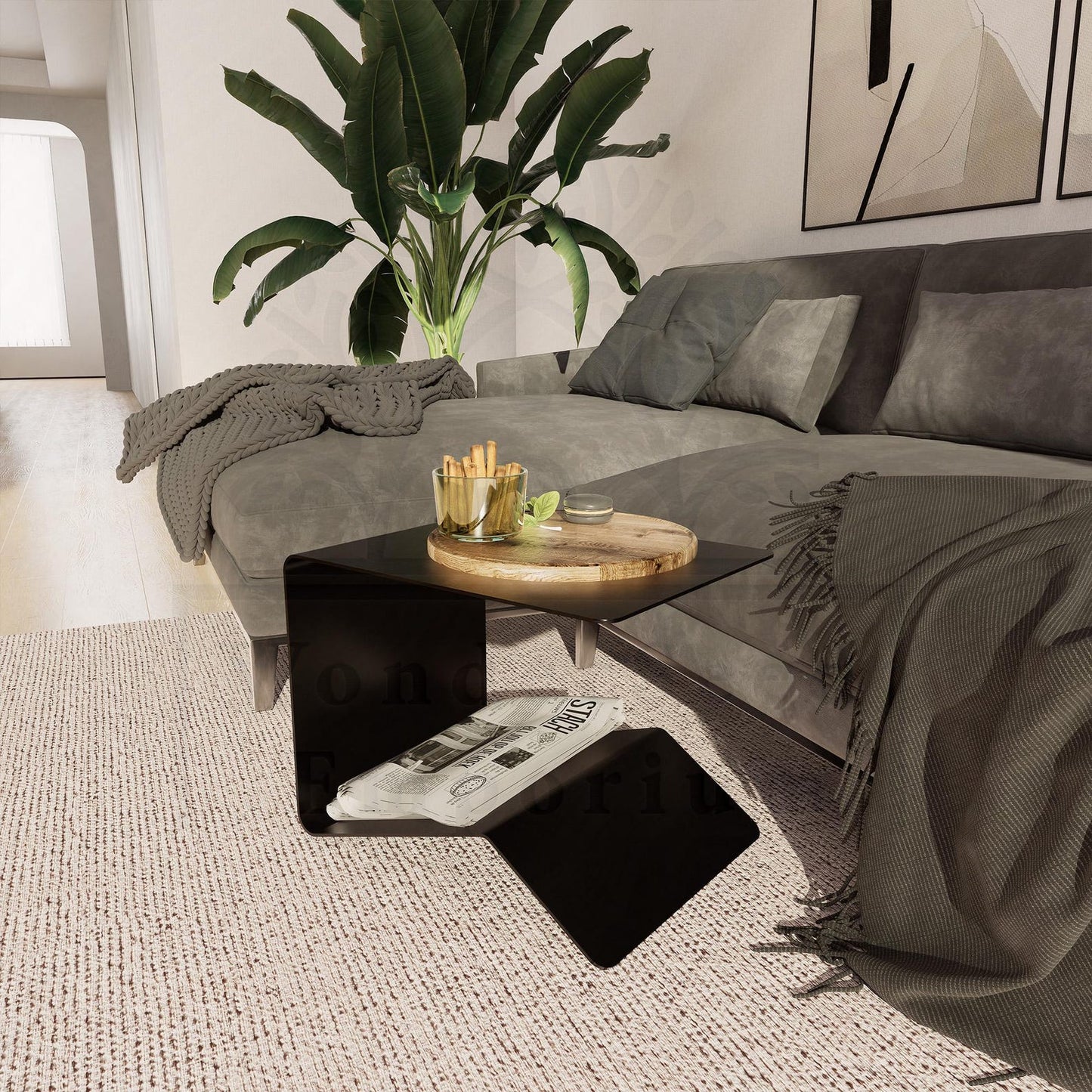 Double Sided Modern Metal Coffee Table
