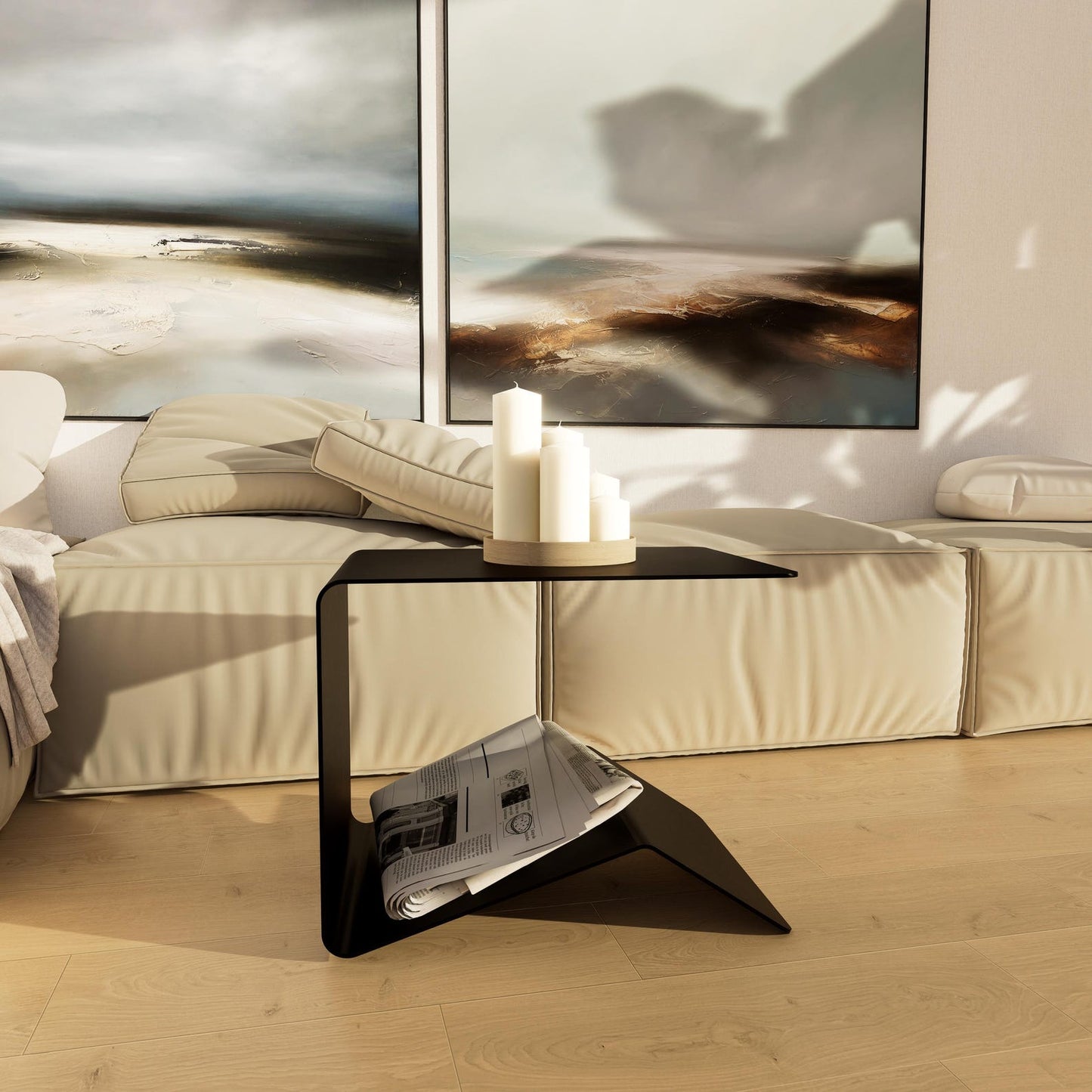 Double Sided Modern Metal Coffee Table