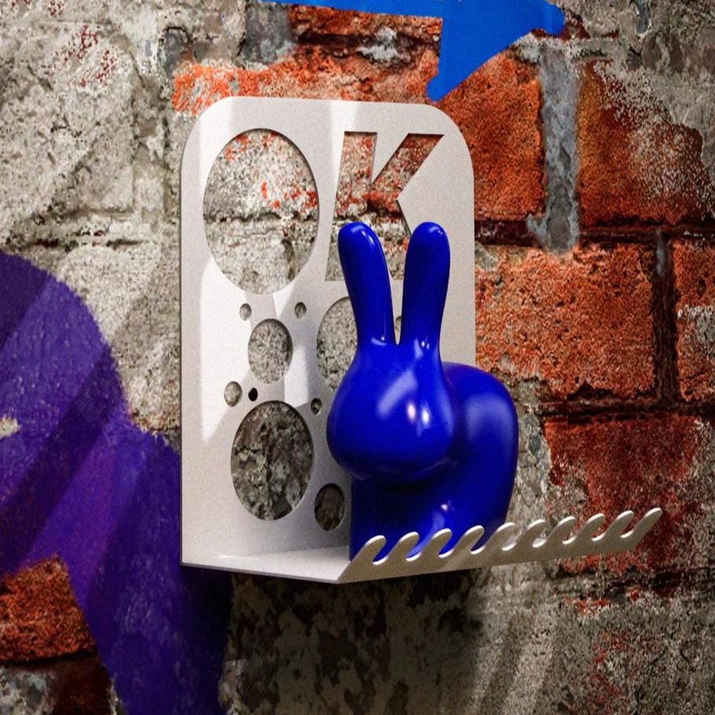 Wall Key Holder Floating Shelf Metal