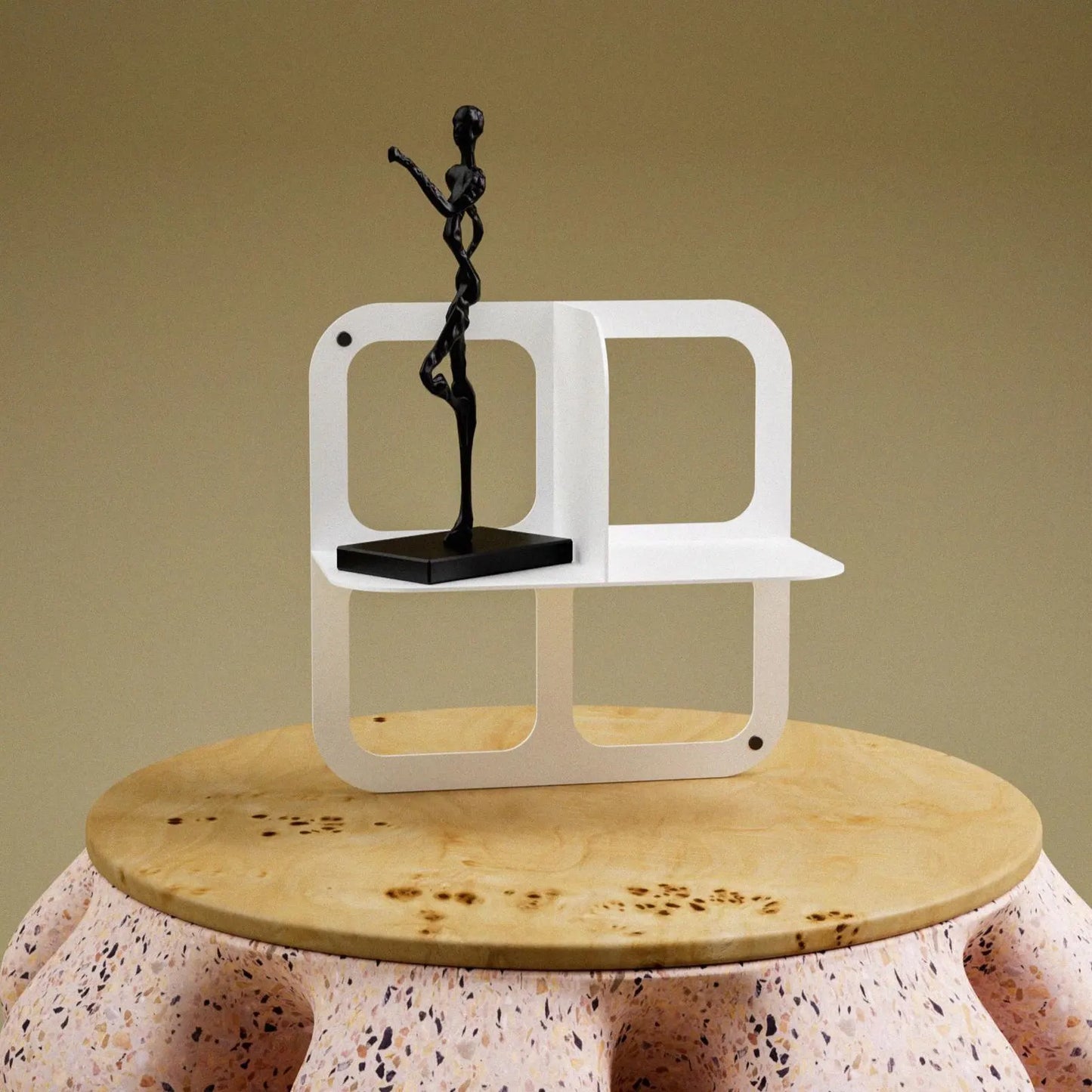 Metal Wall Decor Floating Book Shelf