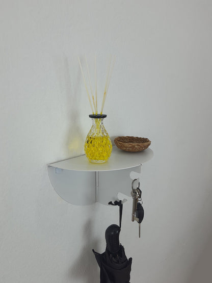 Entry Shelf I Wall Shelf with Hooks for Keys and Bags