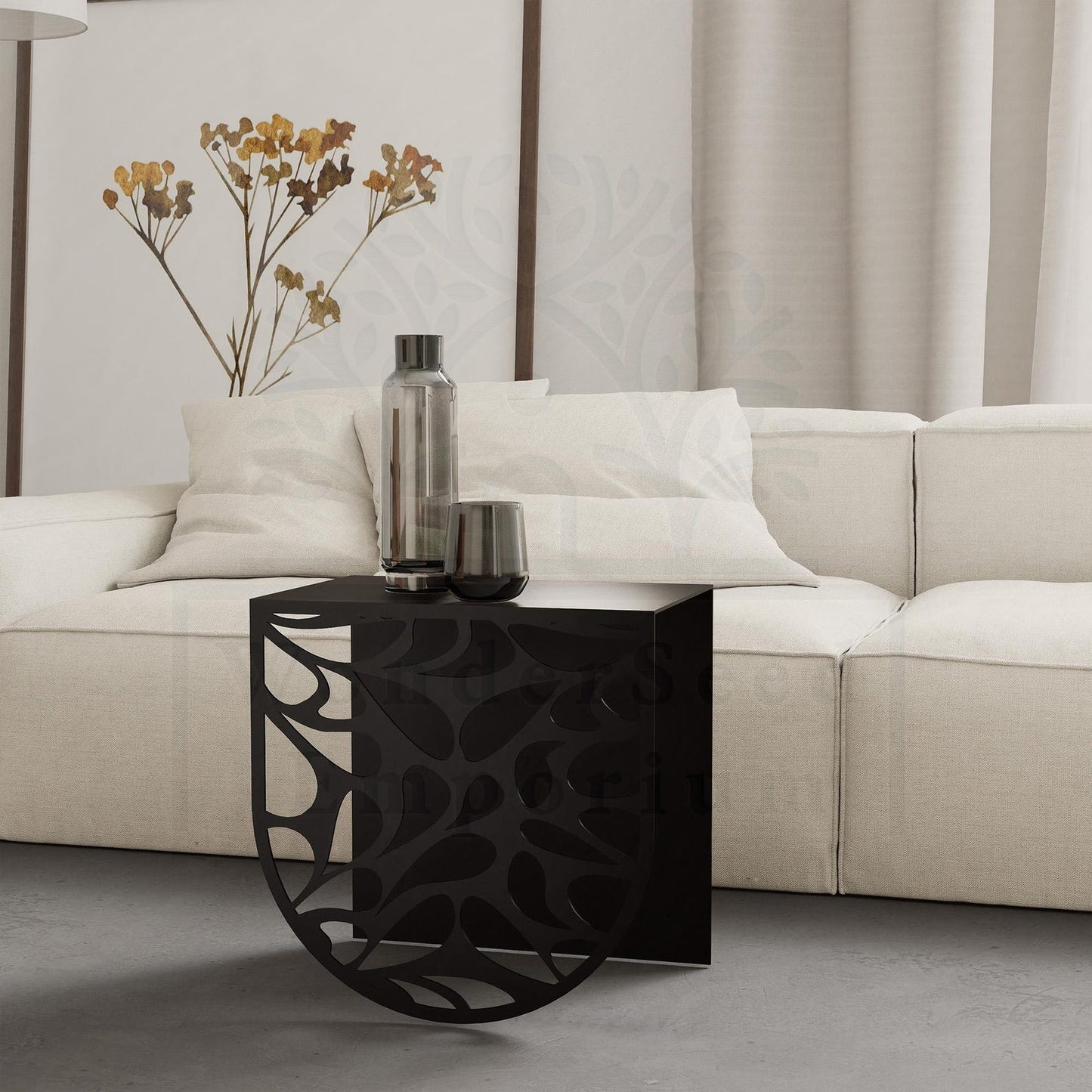Modern Patterned Metal Coffee Metal Table