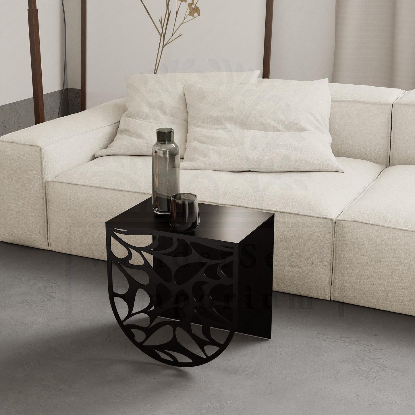Modern Patterned Metal Coffee Metal Table