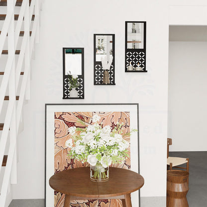 Mirrored Modern Floating Metal Shelf, Set of 1 Piece