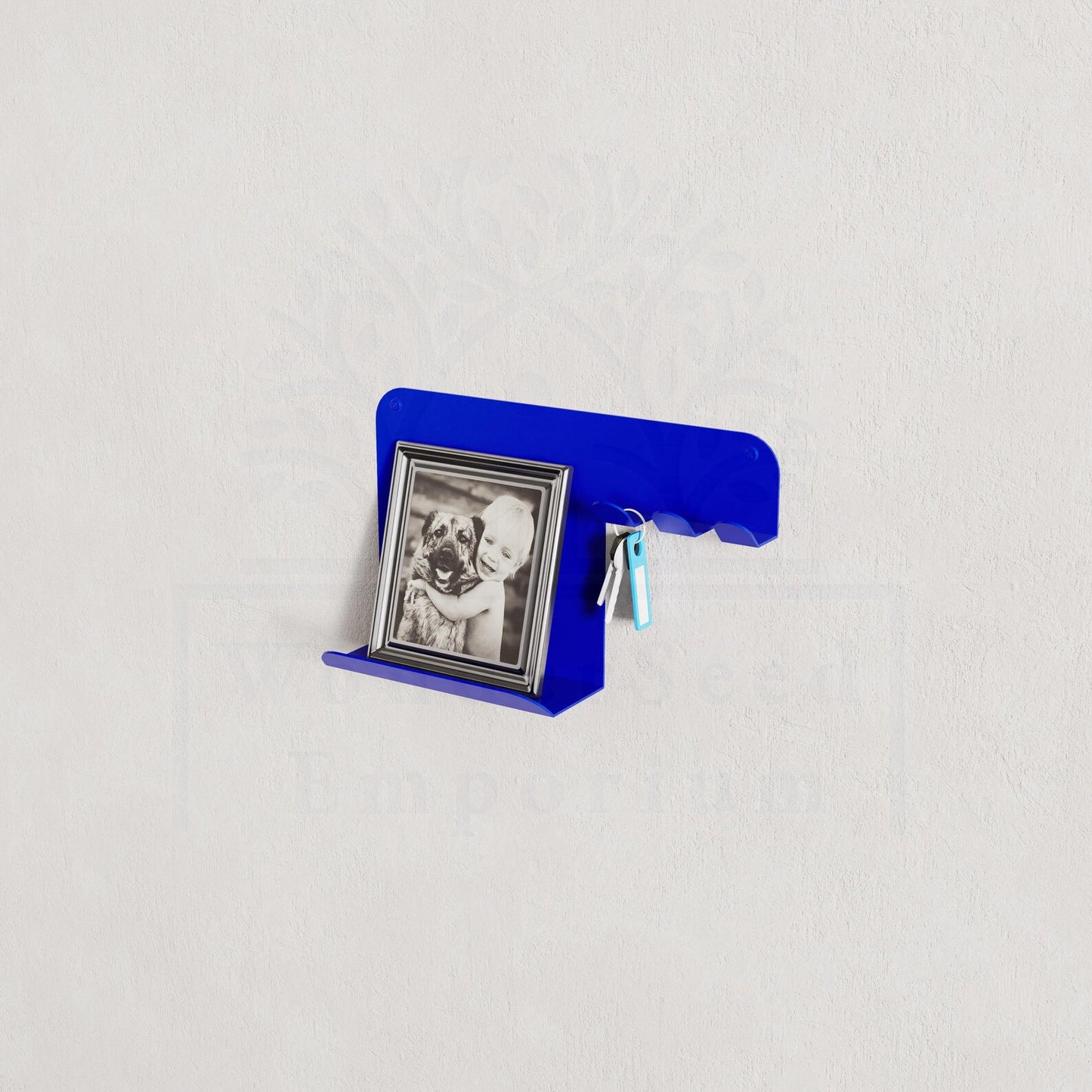 Minimalist Key Holder with Metal Shelf