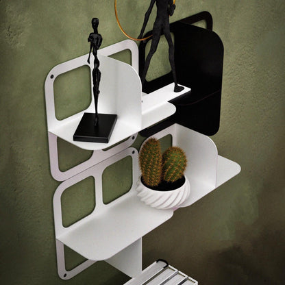 Metal Wall Decor Floating Book Shelf