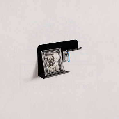 Minimalist Key Holder with Metal Shelf
