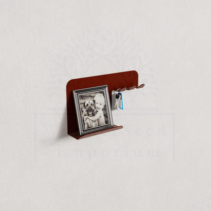 Minimalist Key Holder with Metal Shelf
