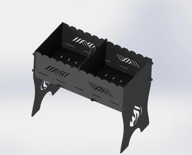 The Helix Flame Metal Fire Pit + BBQ Grill