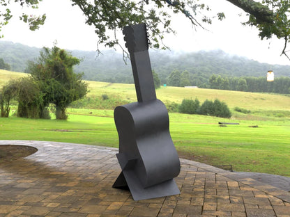 Guitar Shaped Metal Fire Pit