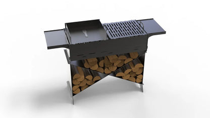 Brazier X V1 Metal Fire Pit + BBQ Grill