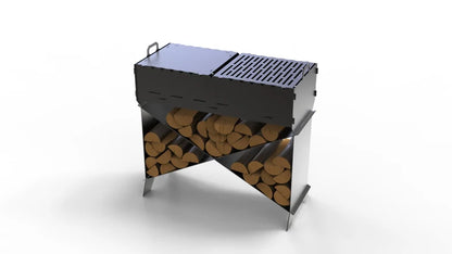 Brazier X V1 Metal Fire Pit + BBQ Grill