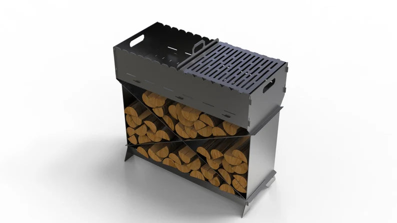Brazier X V2 Metal Fire Pit + BBQ Grill