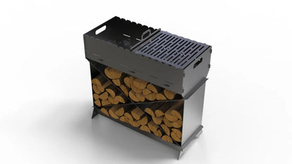 Brazier X V2 Metal Fire Pit + BBQ Grill