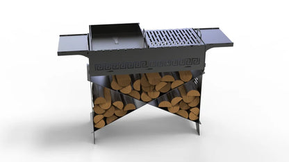 Brazier X V1 Metal Fire Pit + BBQ Grill