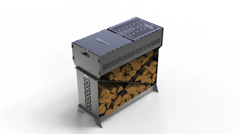 Brazier X V2 Metal Fire Pit + BBQ Grill