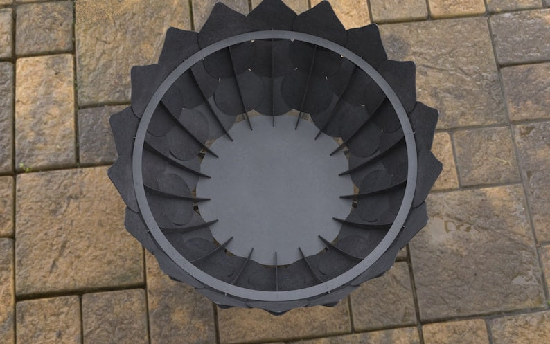 Leaves Scales Metal Fire Pit