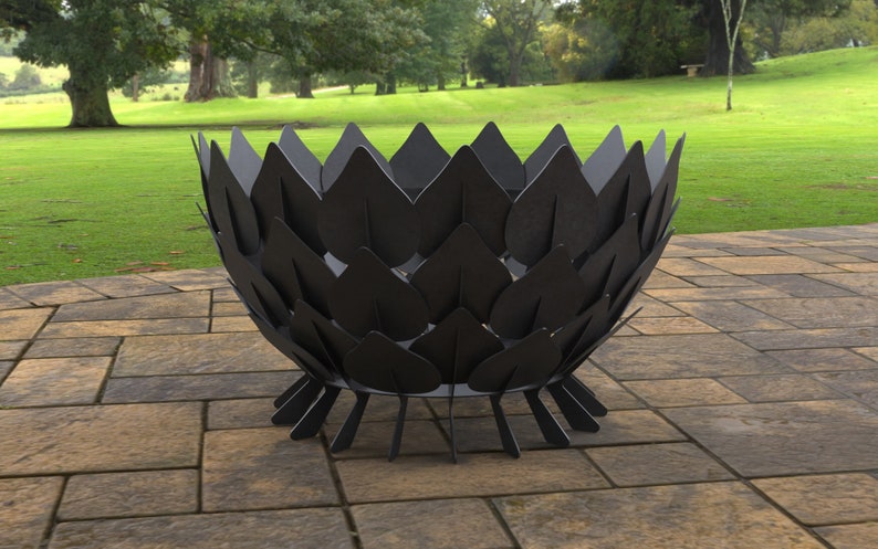 Leaves Scales Metal Fire Pit
